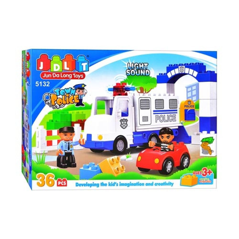 Конструктор 36д блок Town Polis  Поліція коробка44*33*9ссм 5132 JDLT