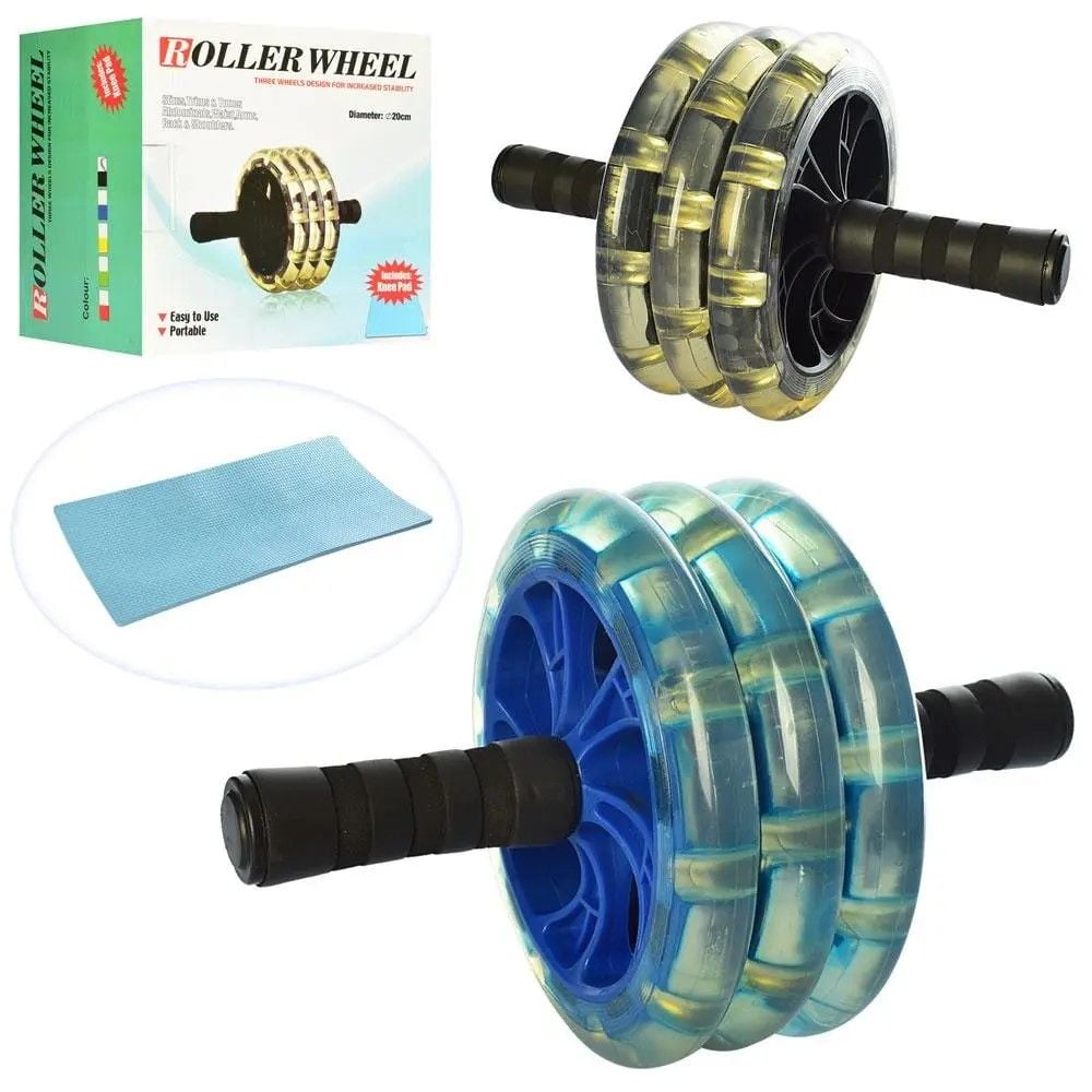Тренажер колесо 3шт 20см  ПВХ коробка 21,5*20,5*13,5см 2214/WT-E63 Китай