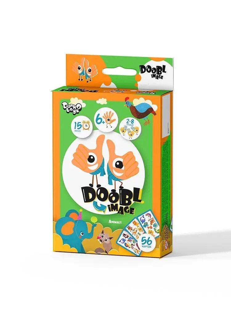 Гра карткова Найди пару укр Dooble image 56 карточек у коробці 13*9*2см DBI-02-03U danko toys