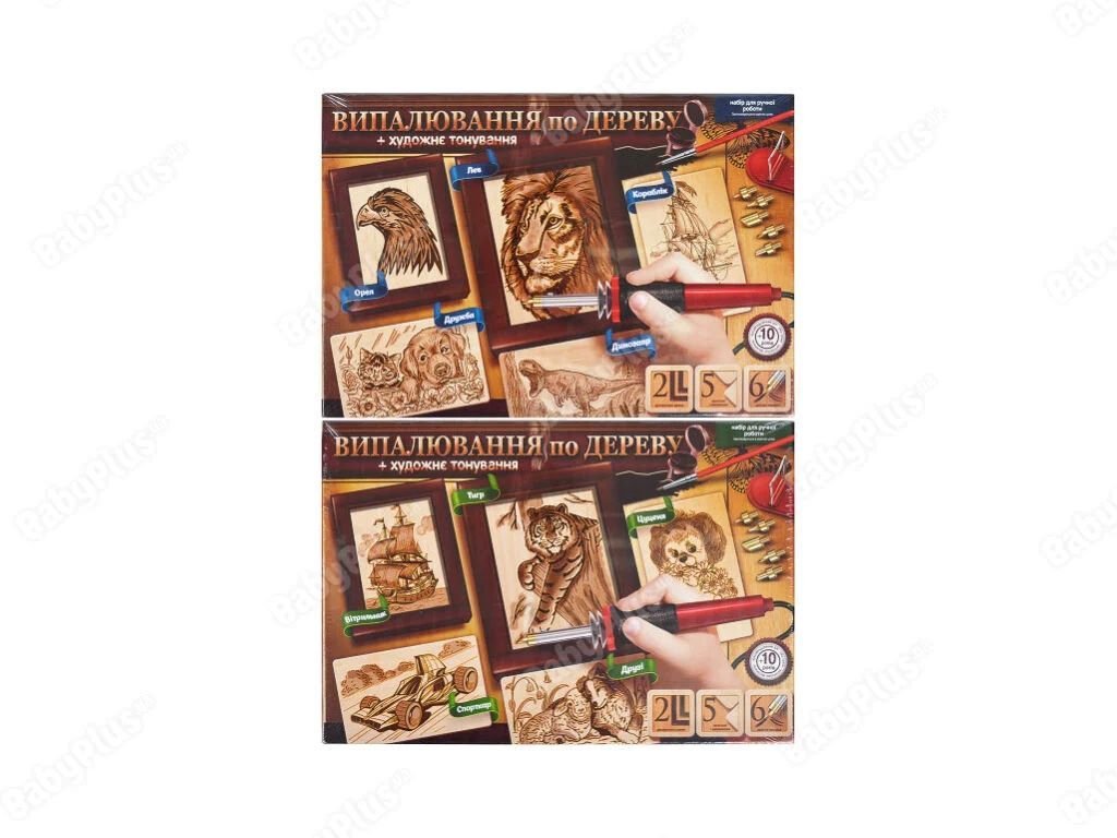 Випалювач по дереву  2 рамки 5 заготовок 6 насадок коробка 35*25*4см WD-01-01 Danko toys