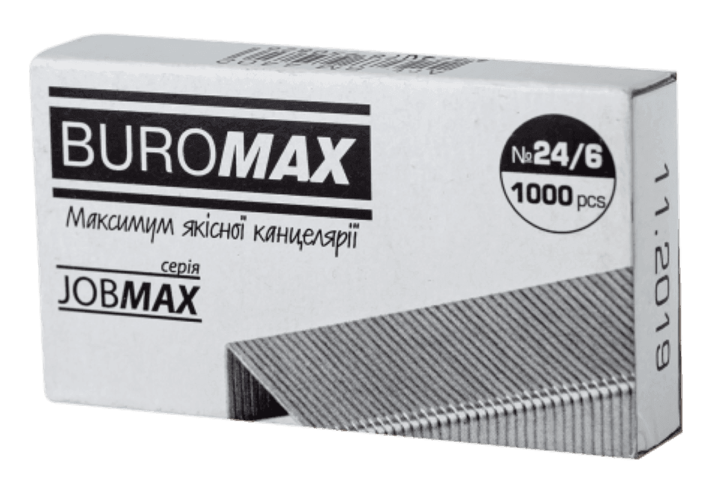 Скоба №24/6 для степлєра 1000шт BM4402 Buromax