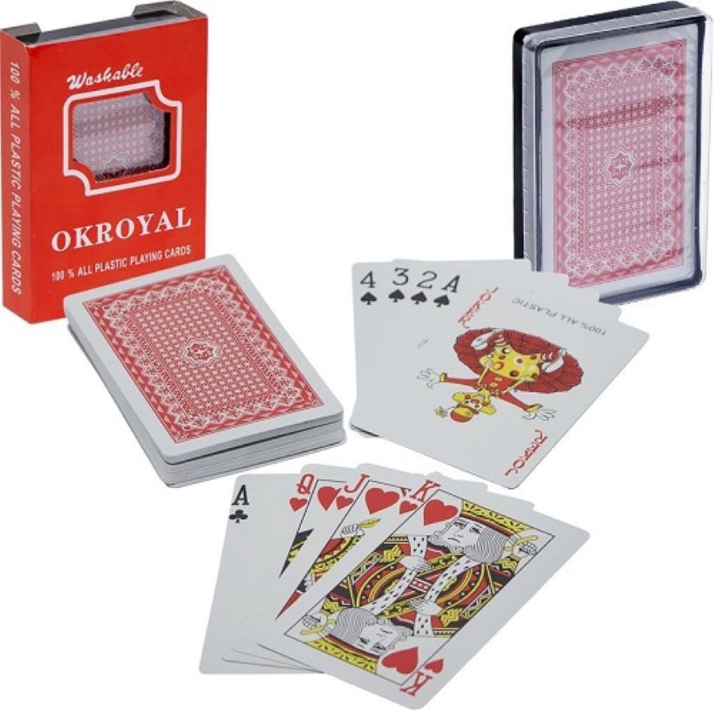 Карти гральні 54шт Okroyal  пластик у коробці 7*9 см IGR83 Китай