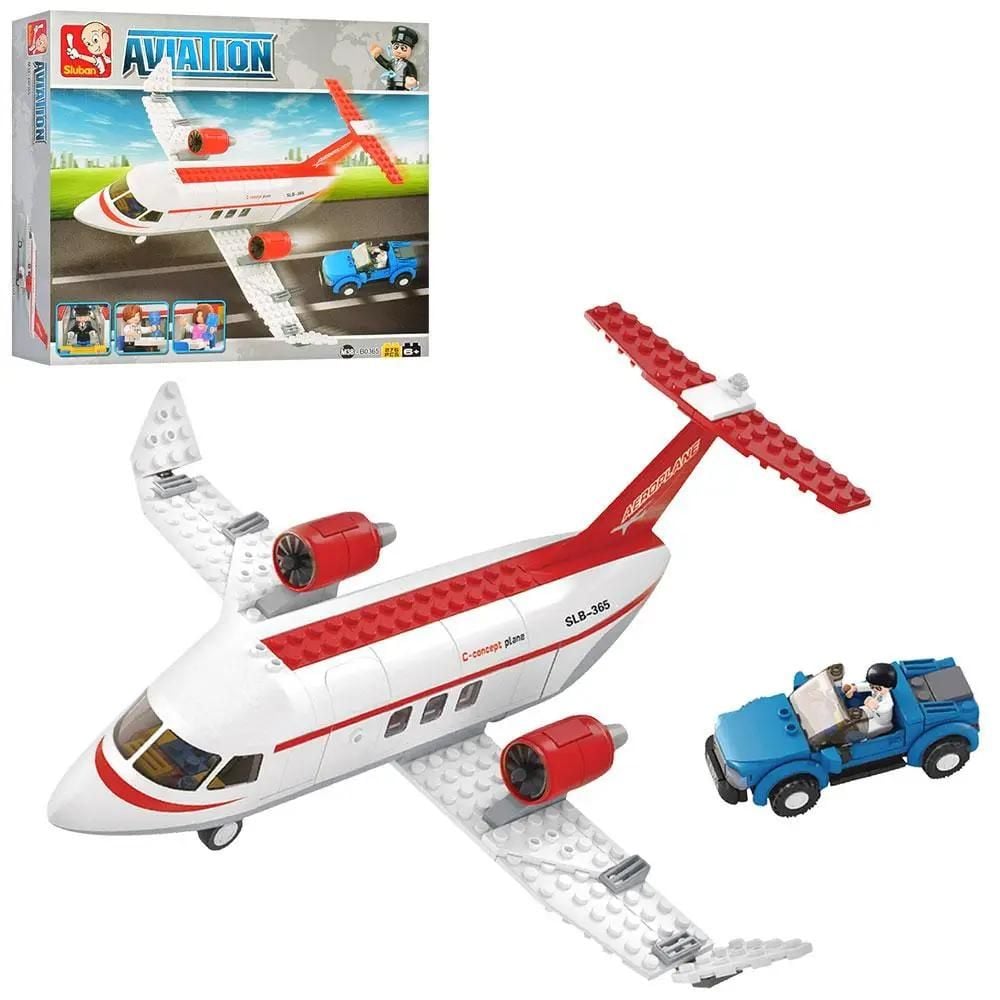 Конструктор типу лего 275дет Aviation Літак фігурки  коробка 35*38*6,5см M38-B0365 sluban