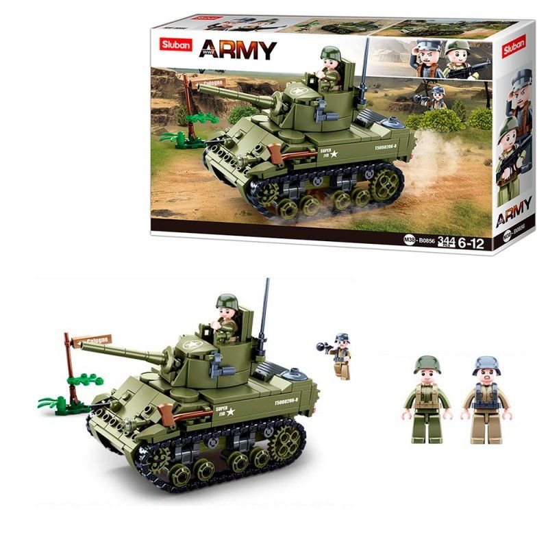 Конструктор типу лего 344дет Танк ARMY фігурки у коробці 38*24*7см M38-B0856 sluban