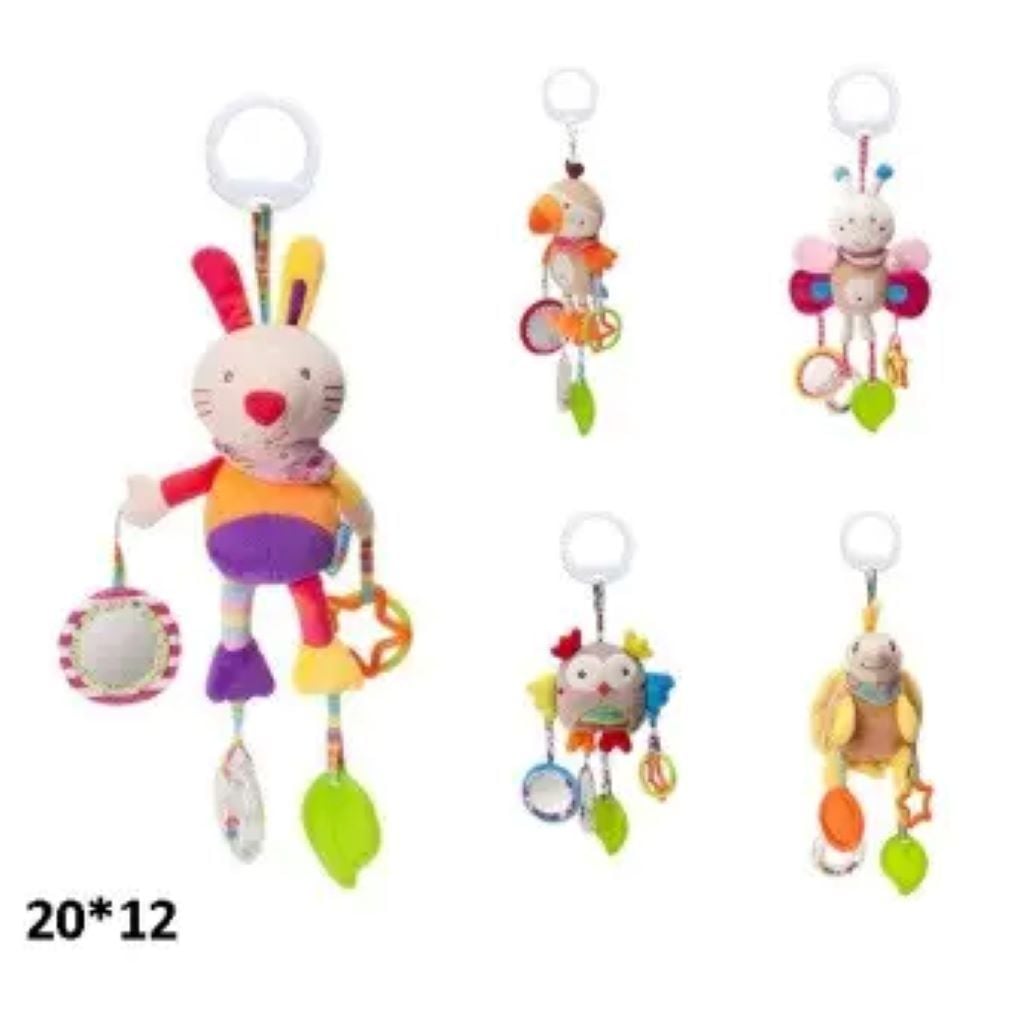 Брязкальце підвіска на візок і ліжечко Тваринки м'яка тянучка в пакеті BT-T-0151 Китай