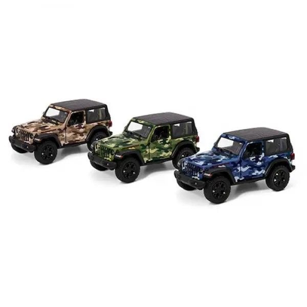 Машина металева JEEP WRANGLER 1:38 відчиняються двері інерція коробка 16*7*8см KT5420WB kinsmart
