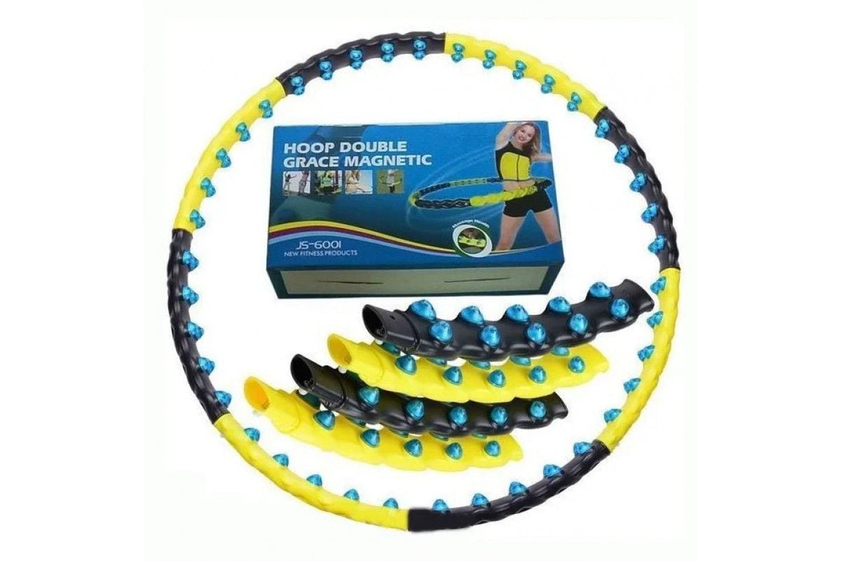 Хулахуп масажний 8 частин силіконові  подушки з магнітом коробка М0247 Китай