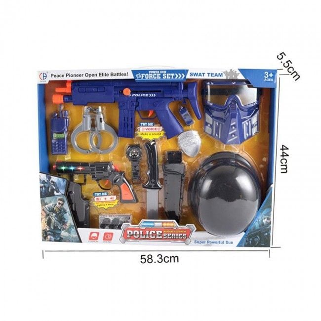 Набір ігровий військовий і поліцейський зброя та аксесуари в коробці 58,3*44*5,5см CH850B-3 Китай