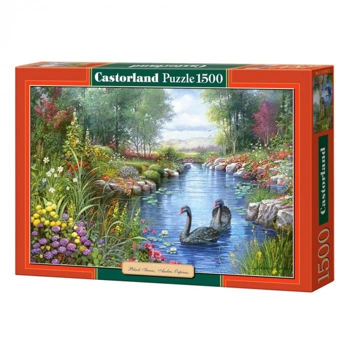 Пазли 1500ел Чорні лебеді 68*47см коробка 34*25*5см C-151042 Castorlend