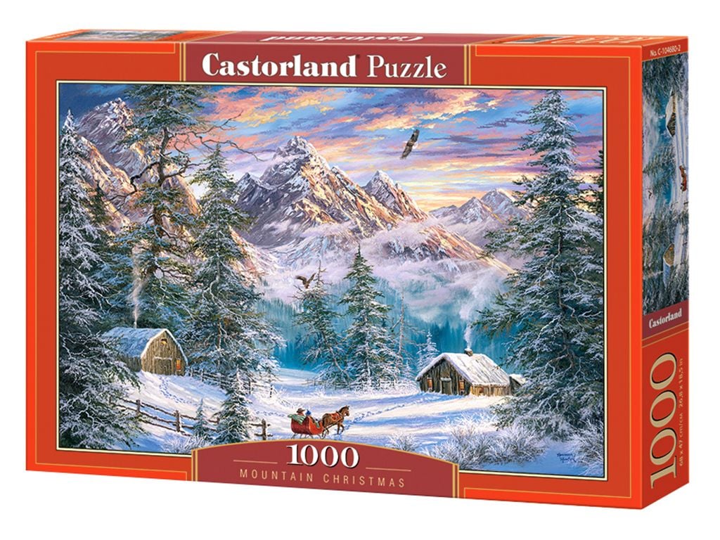 Пазли 1000ел Різдво у горах 68*47см коробка 34*25*5см C-104680 castrolend