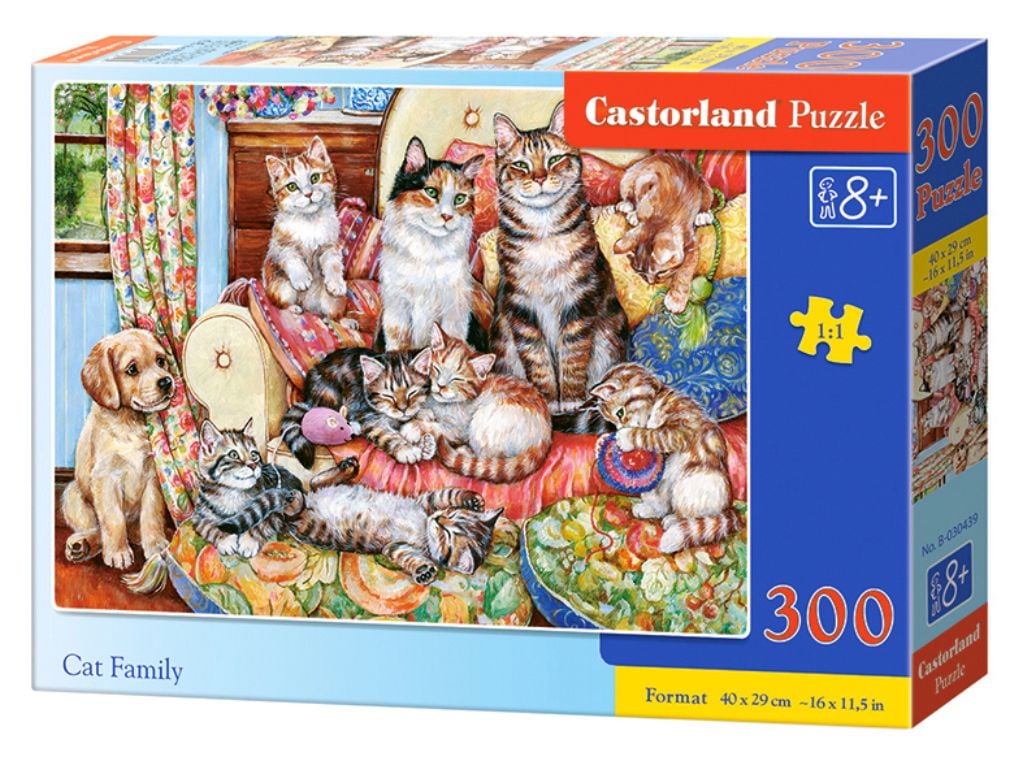 Пазли 300ел Родина котів 40*29см в коробці B-030439 castrolend