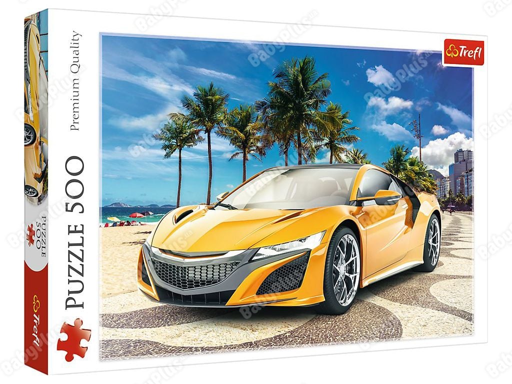 Пазли 500ел Жовтий автомобіль 48*34см коробка 37381 Trefi