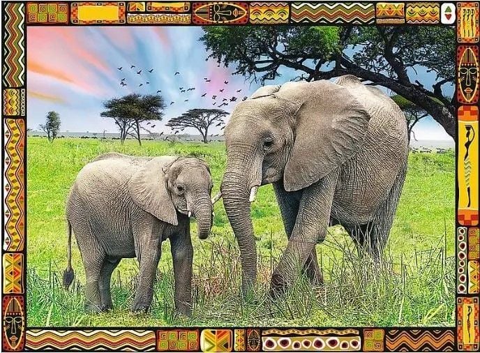 Пазли 3000ел Савана Слони 116*85см коробка 33067 Trefi
