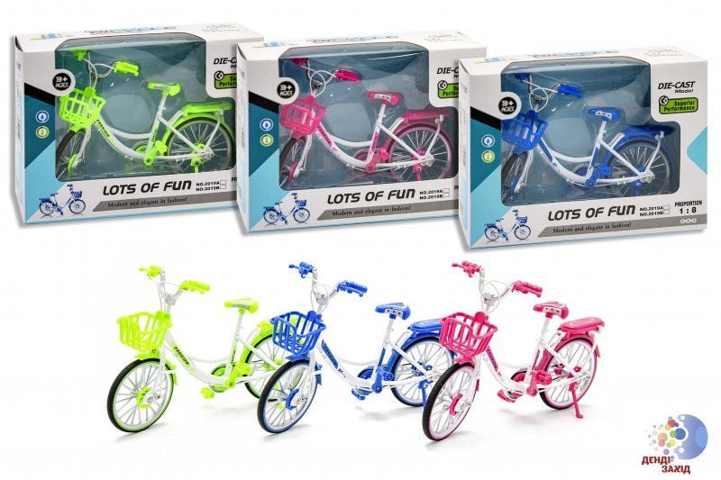 Велосипед  для ляльки 3 кол метал 19,5*6*13см в коробці 2019A Китай