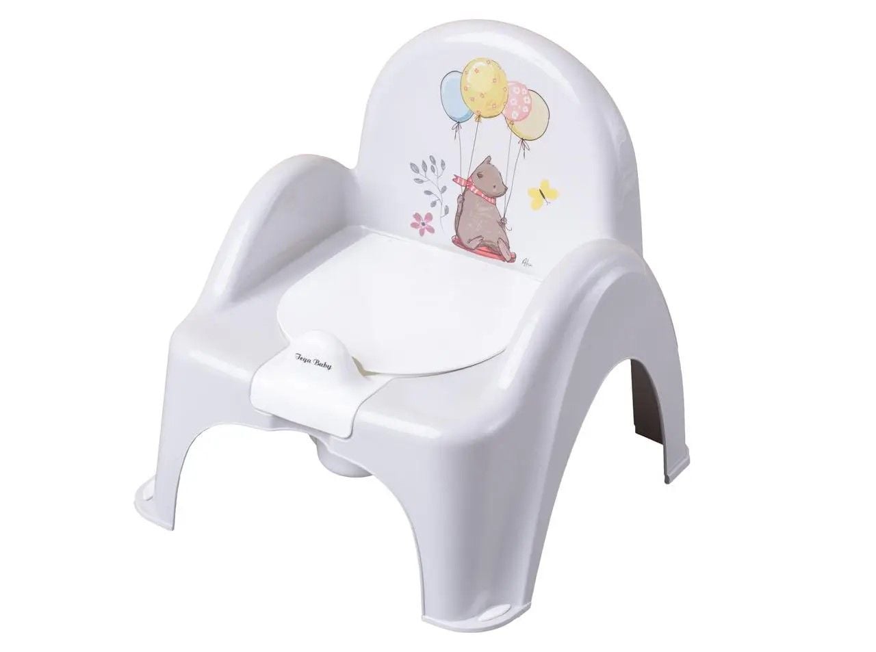 Горщик-стілець Ведмідь з кульками кремовий пластм FF-007-111 TEGA  BABY
