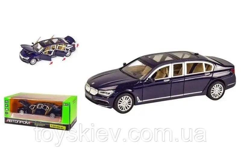 Машина метал 1:24 BMW відкрив 4двері капот багажник муз світло коробка 28,5*15*11см 7695 Автопром