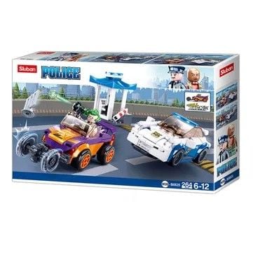 Конструктор типу лего 264 дет POLICE машина 2шт фігурки у коробці 38*24*7см М38-В0825 sluban