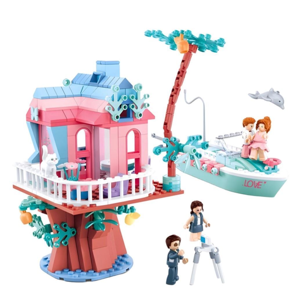 Конструктор типу лего 417дет Happy Diary катер фігурки  коробка 42*33,5*7см М38-B0771 sluban