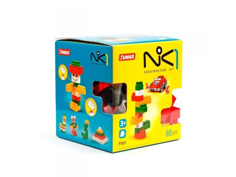Конструктор Нік-1  88ел  крупний стандарт у коробці 20*18*18см 71511 юніка
