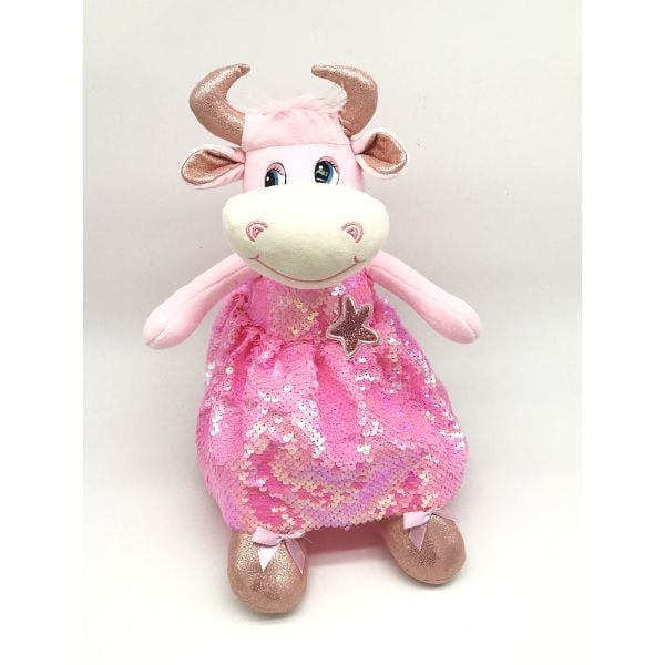 М'яка іграшка корова 2 види 29см співає пісні на рос на батарейках  в пакеті С43996 Китай