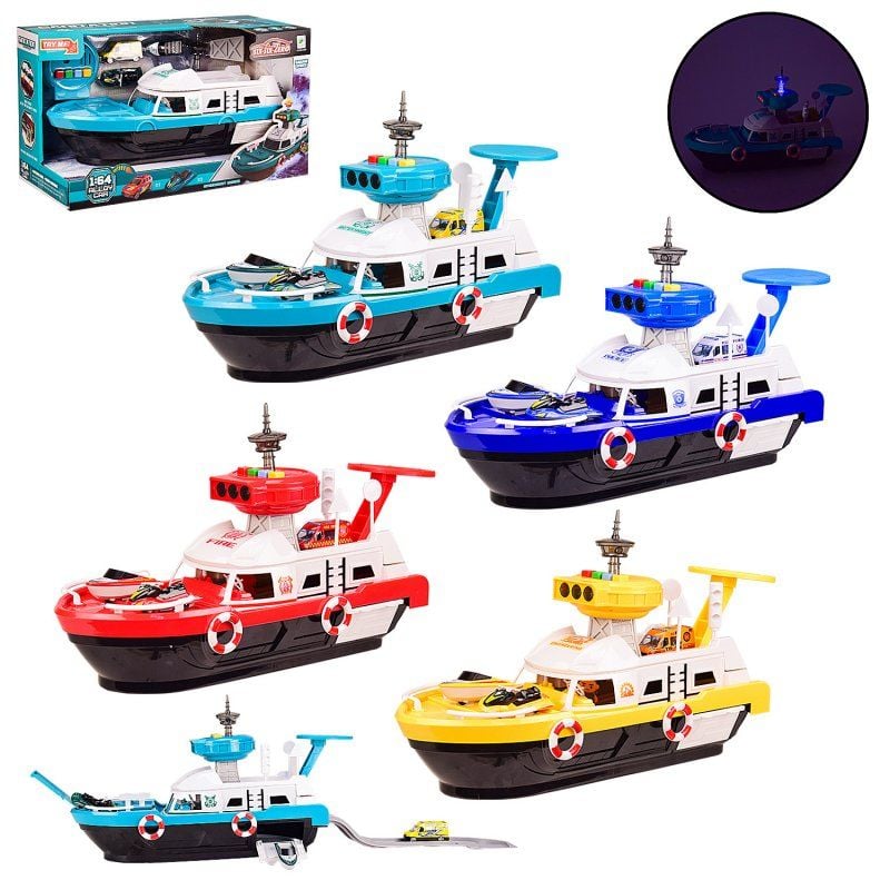 Катер трек POLICE звук світло у коробці   40*25*30см 660-A246 Китай