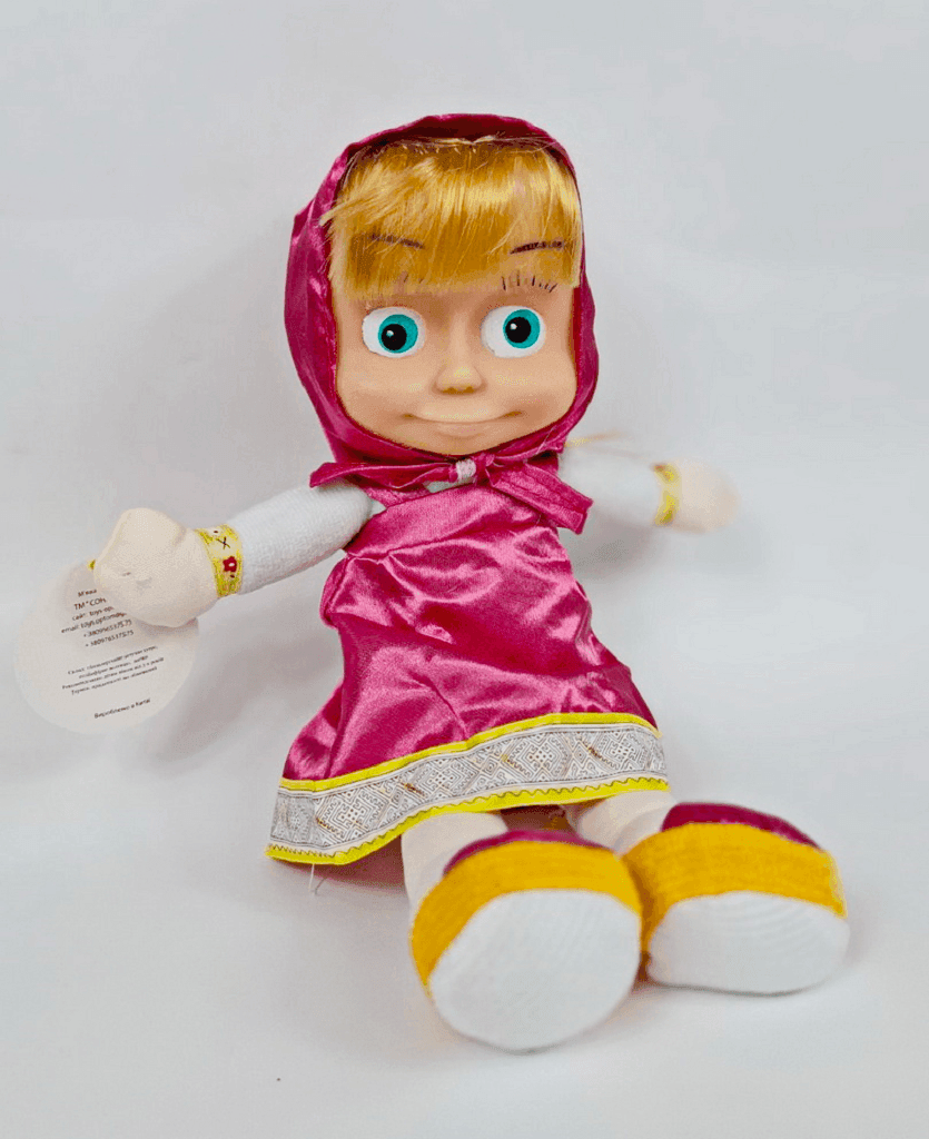 Лялька м'яка іграшка Маша в рожевій сукні 25см 134008 Сонечко