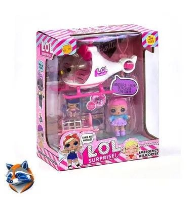 Гелікоптер Лолі 2  ляльки коробка 23*20см K5623 Китай