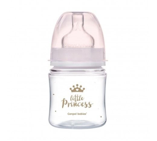 Пляшечка 120мл з широким отвором антіколікова рожева 35/233_pin canpol