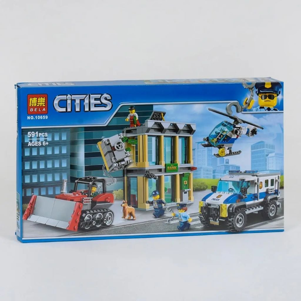 Конструктор типу лего 591дет Cites транспорт фігурки у коробці 53*31*6см 10659 bela