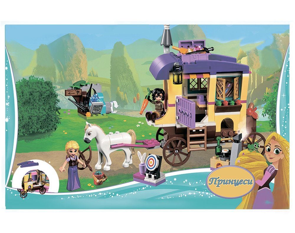 Конструктор 361д JVTOY  Карета для золотоволоски в мет. коробці 21*14*11см 15010 Китай