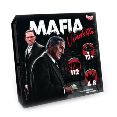 Настільна рольова гра Мафія Vindetta у коробці 25*25*4см MAF-01-01U s+s toys