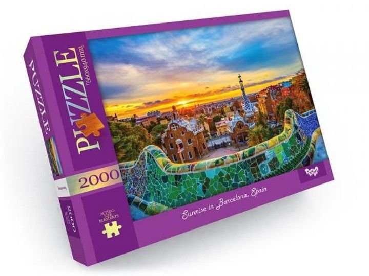 Пазли 2000ел Sunrise in Barcelona Spain 660*940 коробка 35*26*4см C2000-01-02 danko toys