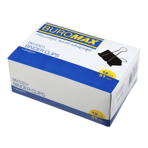 Біндер 51мм метал чорний 5301 Buromax