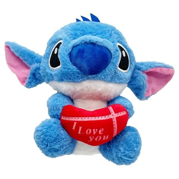 М'яка іграшка Стіч 25см з сердцем штучне хутро синій 14753 Китай
