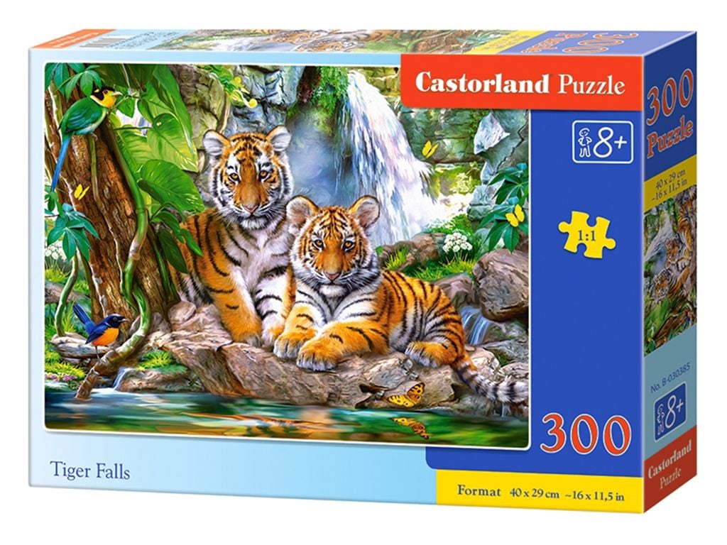 Пазли 300ел Тигри 40*29см в коробці B-030385 castrolend