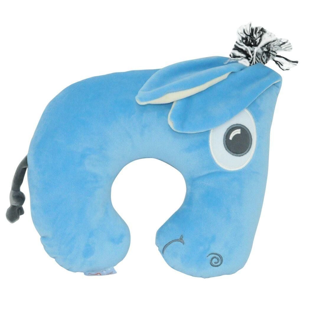 М'яка іграшка подушка підголовник Ослик 29*25см у пакеті блакитний ПД-0345 Тігрес