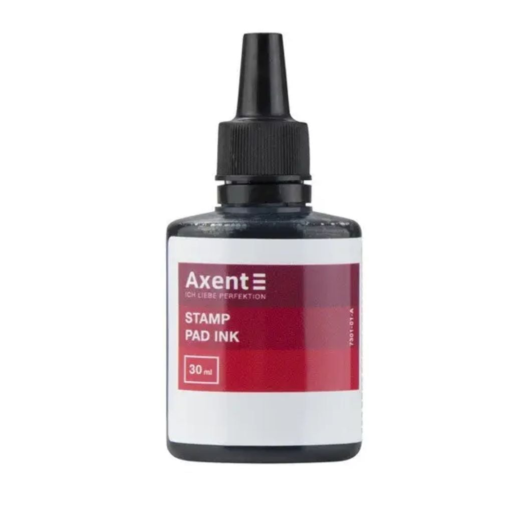Штемпельна фарба 30мл чорна 7301-01-A Axent