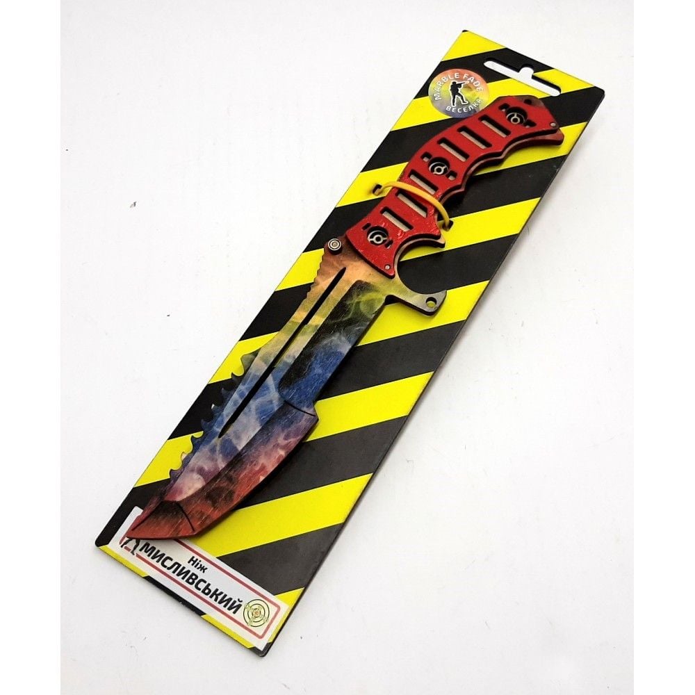 Ніж Мисливський Веселка дерево на планшеті  28*7,5см 360177 україна