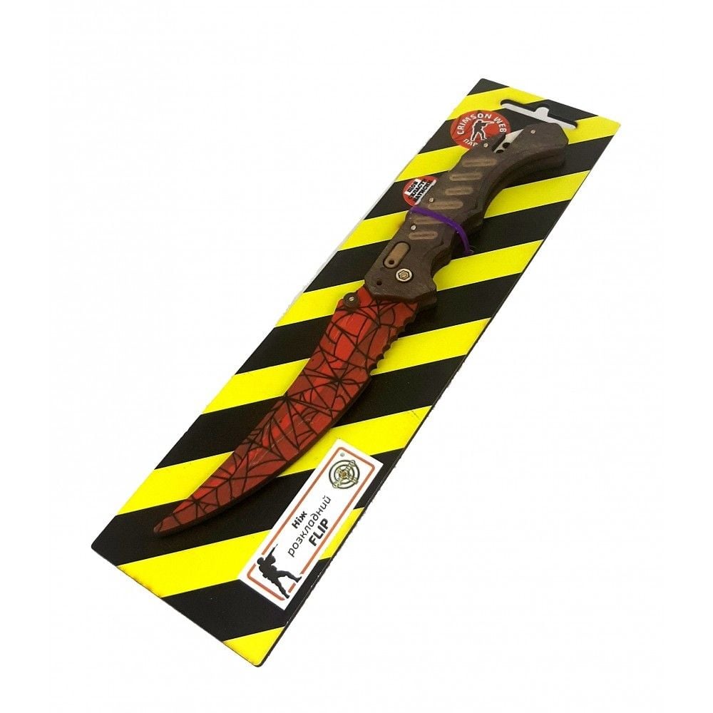 Ніж Фліп Павук дерево на планшеті 28*7,5 см 360146 україна