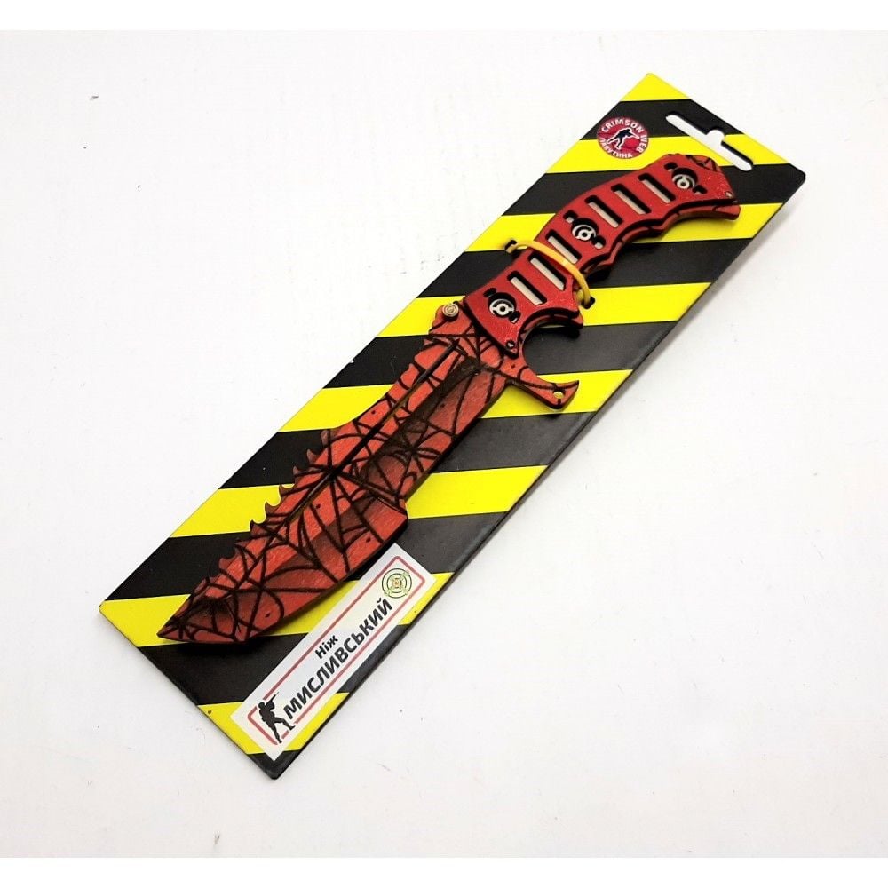 Ніж  Мисливський Павук дерево на планшеті 28*7,5см 360191 україна