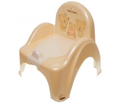 Горщик-стілець Ведведик кремовий музичний пластм PO-043-119 TEGA  BABY