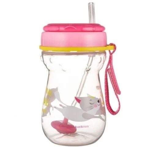Кружка зі складною силіконовою трубочкою і обтяжувачем 350мл Котик 56/521 canpol