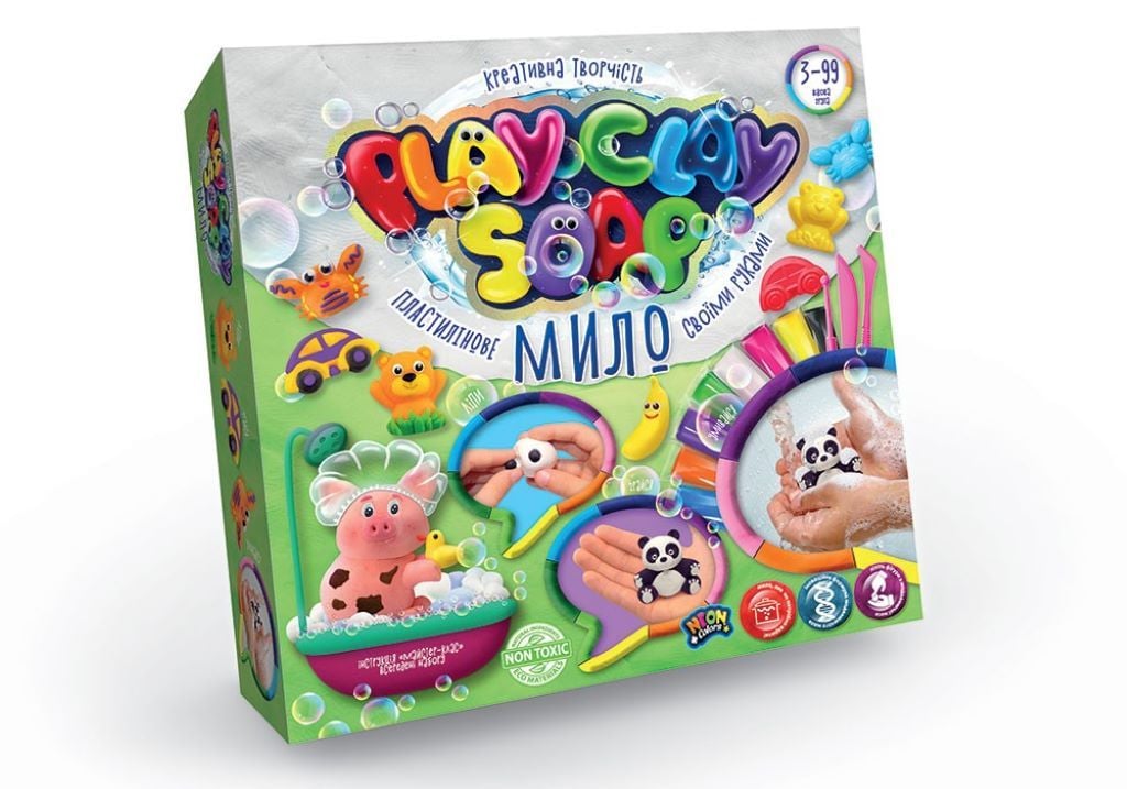 Креативна творчість Пластилінове мило Play Clay Soap в коробці 18*18*4см PCS-01-02U Danko toys