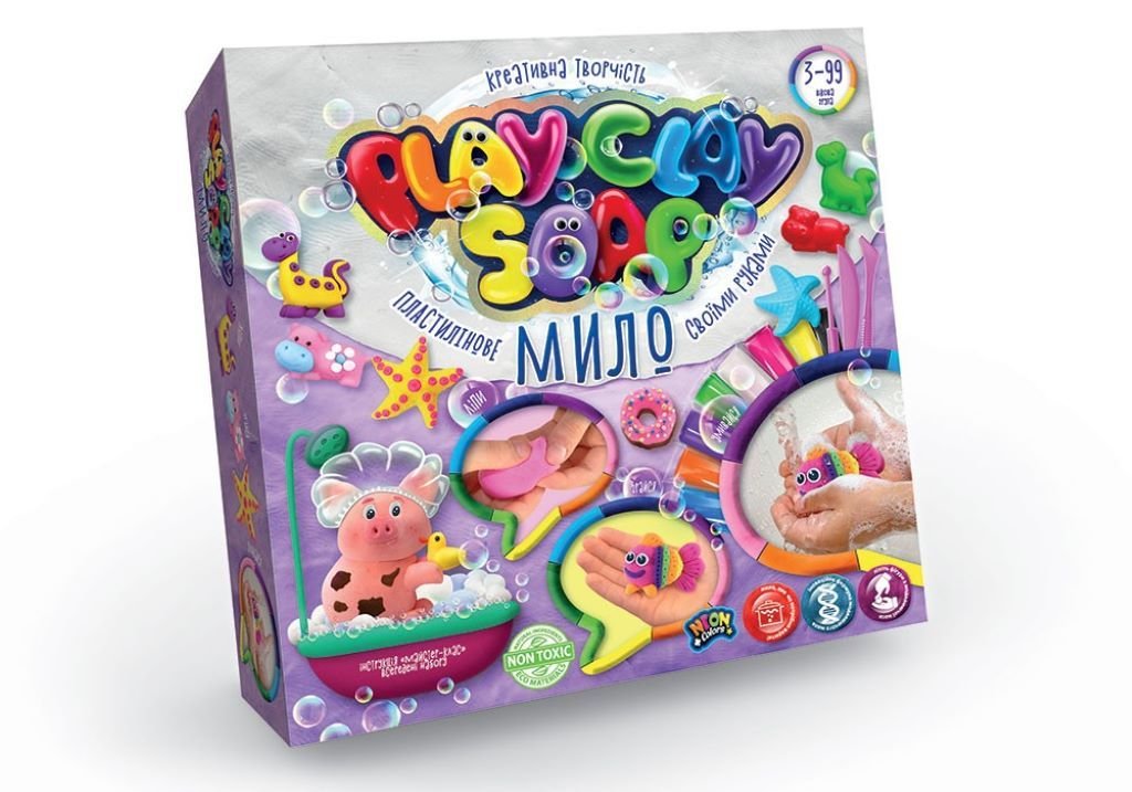 Креативна творчість Пластилінове мило Play Clay Soap в коробці 18*18*4см PCS-01-01U Danko toys