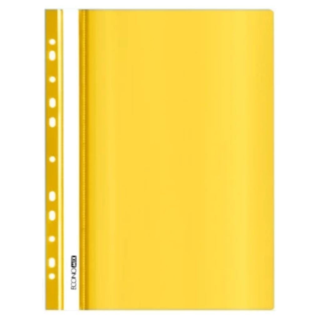 Папка А4 швидкозшивач з перфарацією тонка жовта 38504-05 Econo mix