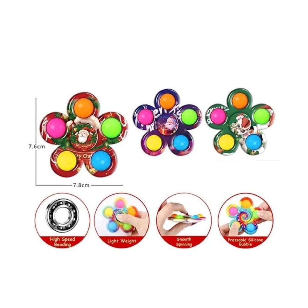 Антистрес Спінер на 5шт Simple dimple типу Pop it мікс кольорів у пакеті 2021-100G Китай