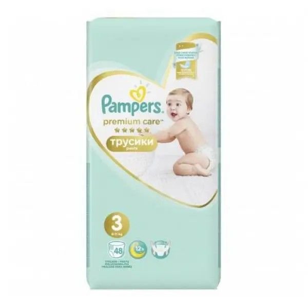 Підгузки трусики №3 6-11кг 48шт premium care 759795 Pampers