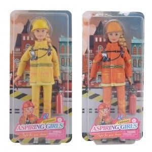 Лялька 29см Пожежниця шарнірна на листі 8461 defa lucy