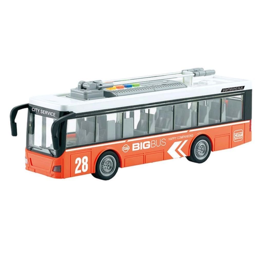 Тролейбус 1:16 бат звук світло 2 кольори коробка 31*16,5*11см WY911AB Автопарк