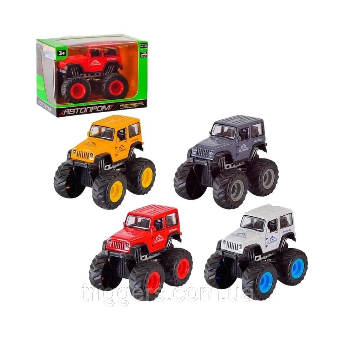 Машина джип 1:50 металопластик інерція у коробці 13*7,5*8см 7449 Автопром